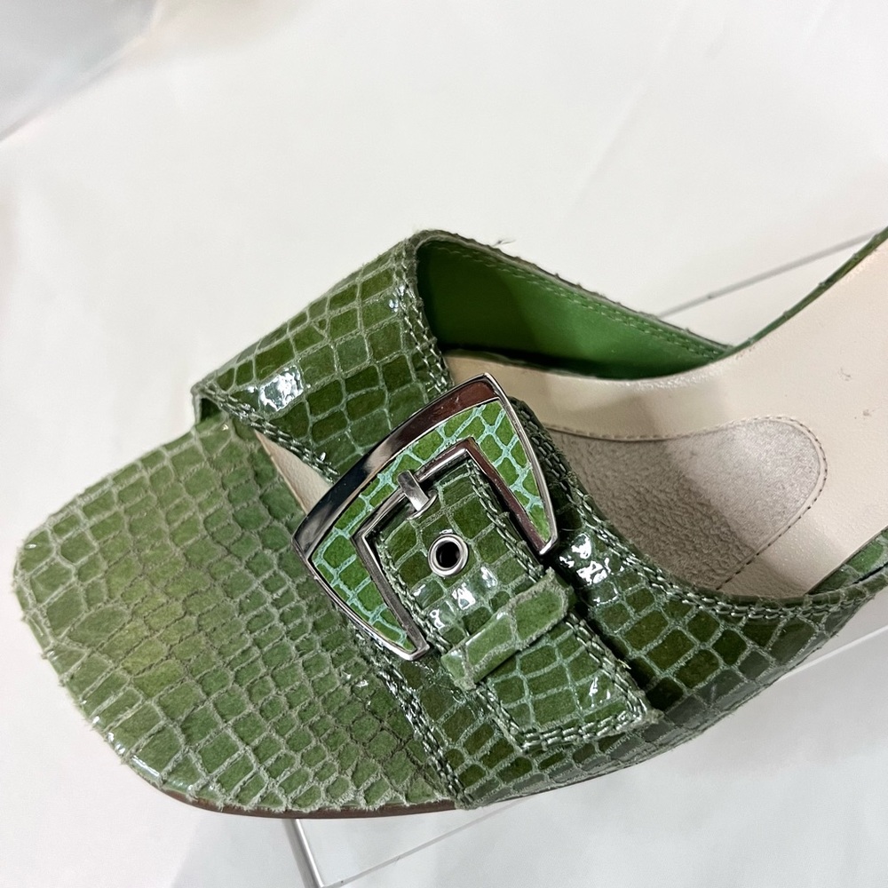 Vintage Karen Scott Embossed Snake Skin Heeled Sandal - Picture 4 of 5